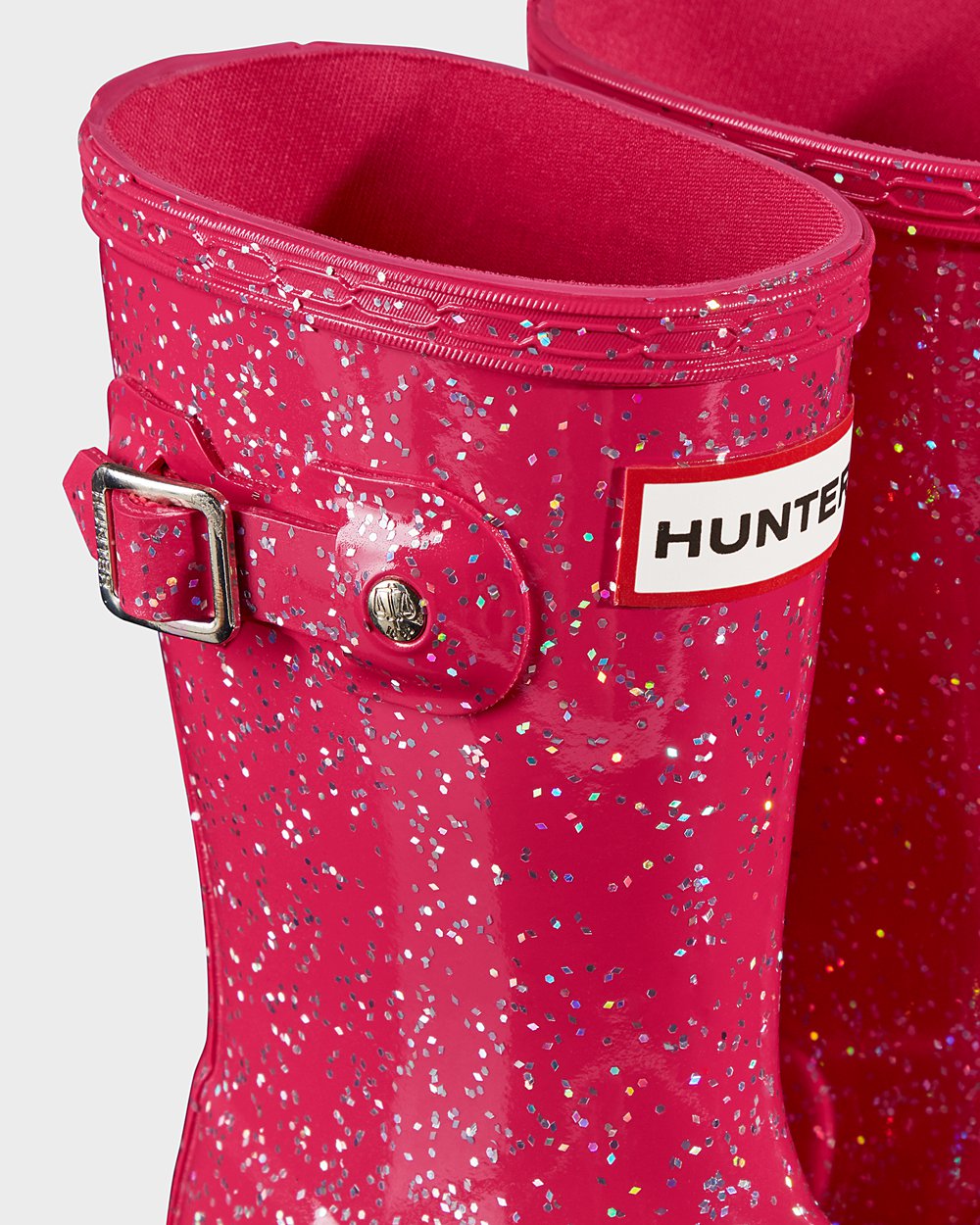 Kids Hunter Original Little Giant Glitter | Rain Boots Pink | NZ-63942-VPWK